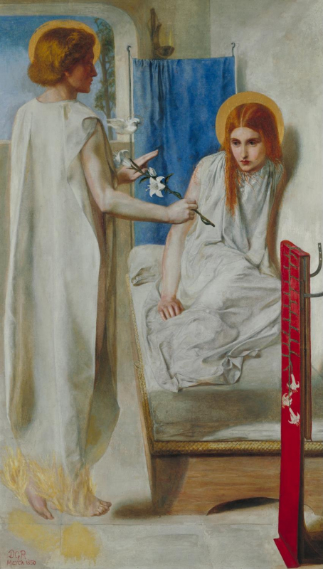 Fig. 2 – Dante Gabriel Rossetti, Ecce Ancilla Domini, 1849-1853, huile sur toile