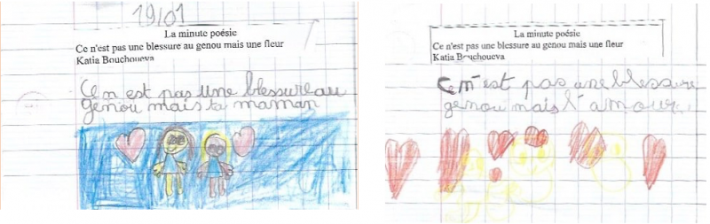 Figure 8 : La « Minute poésie » en classe de CP-CE1.
