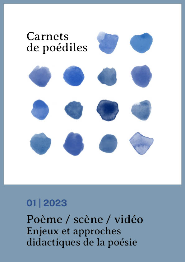 Couverture numéro 1 - Poème / scène / vidéo